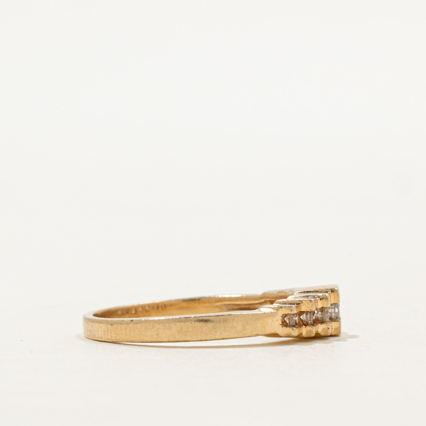 Channel Set Diamond Geometric Band | SZ 7.0