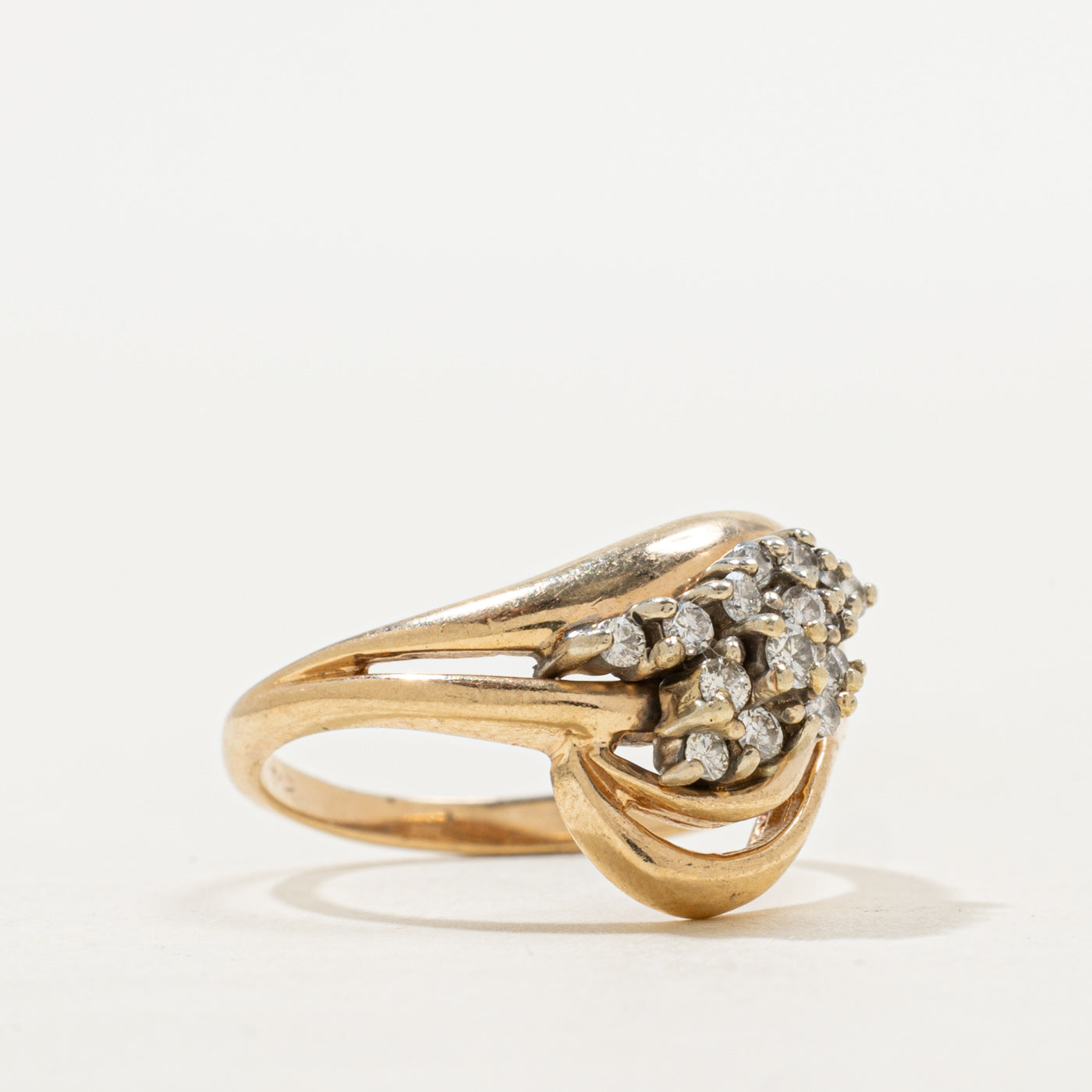 Bague vague sertie de diamants | Taille 5.0