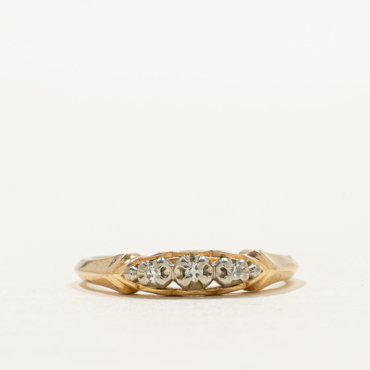 Bague trois diamants taille marquise | Taille 6,5