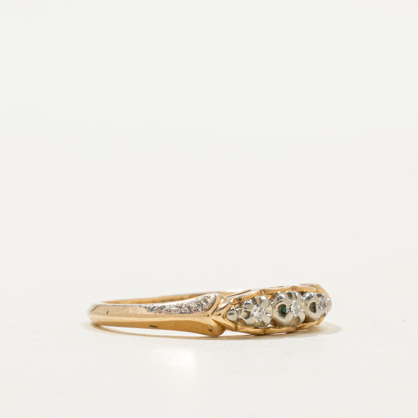 Three Stone Diamond Marquise Shaped Ring | SZ 6.5