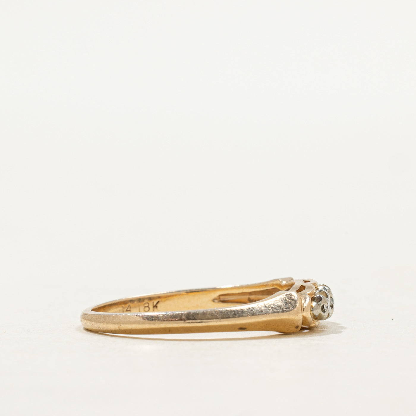Three Stone Diamond Marquise Shaped Ring | SZ 6.5