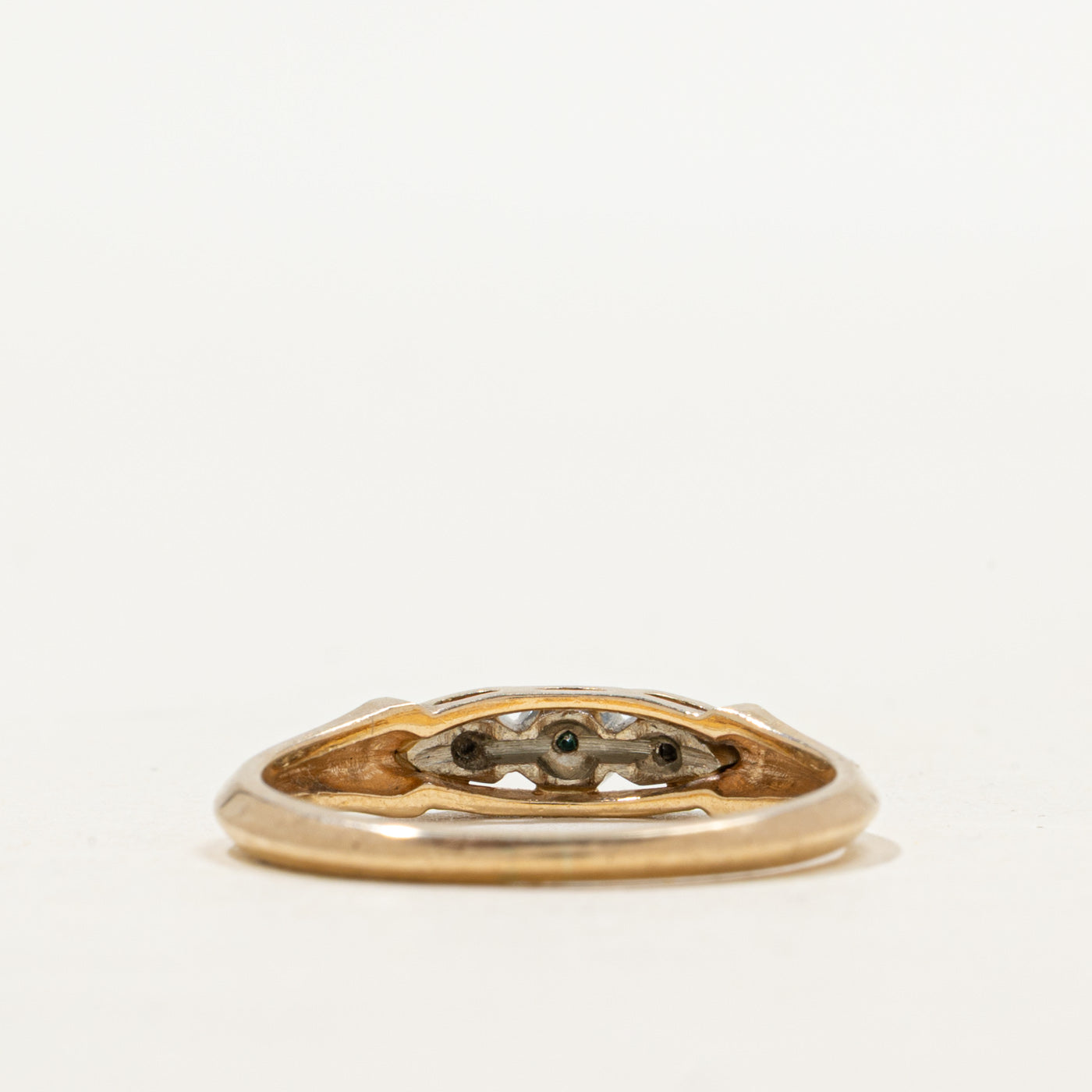 Three Stone Diamond Marquise Shaped Ring | SZ 6.5