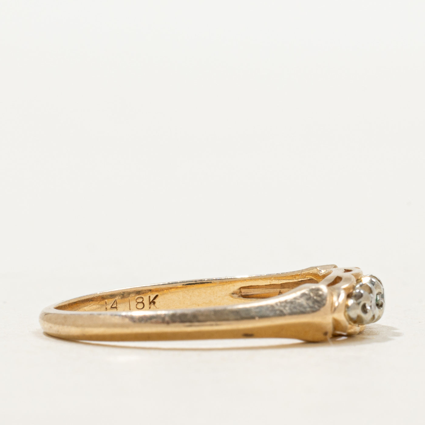 Three Stone Diamond Marquise Shaped Ring | SZ 6.5