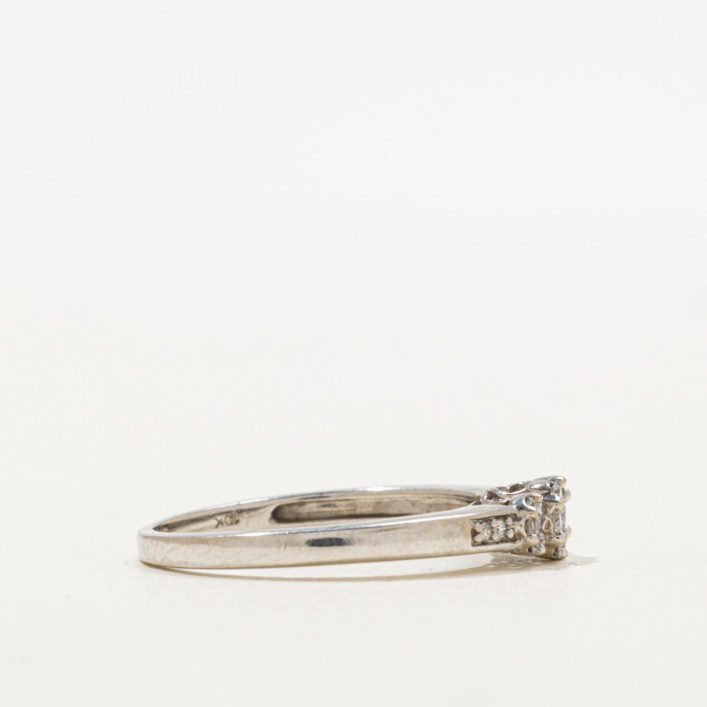 Bague sertie de diamants en grappe | Taille 8,25