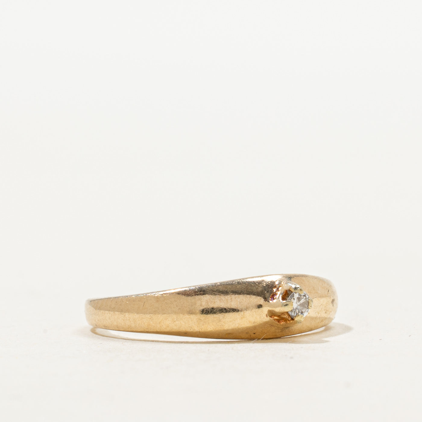 10k Single Diamond Tapered Ring | SZ 4.25