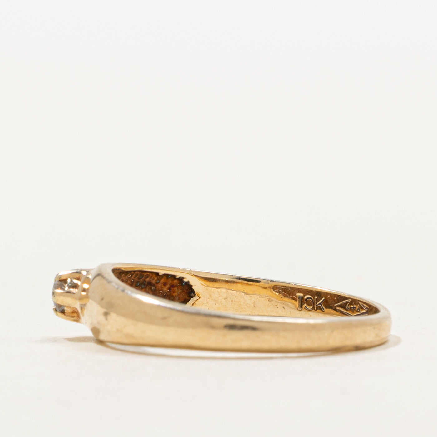 10k Single Diamond Tapered Ring | SZ 4.25