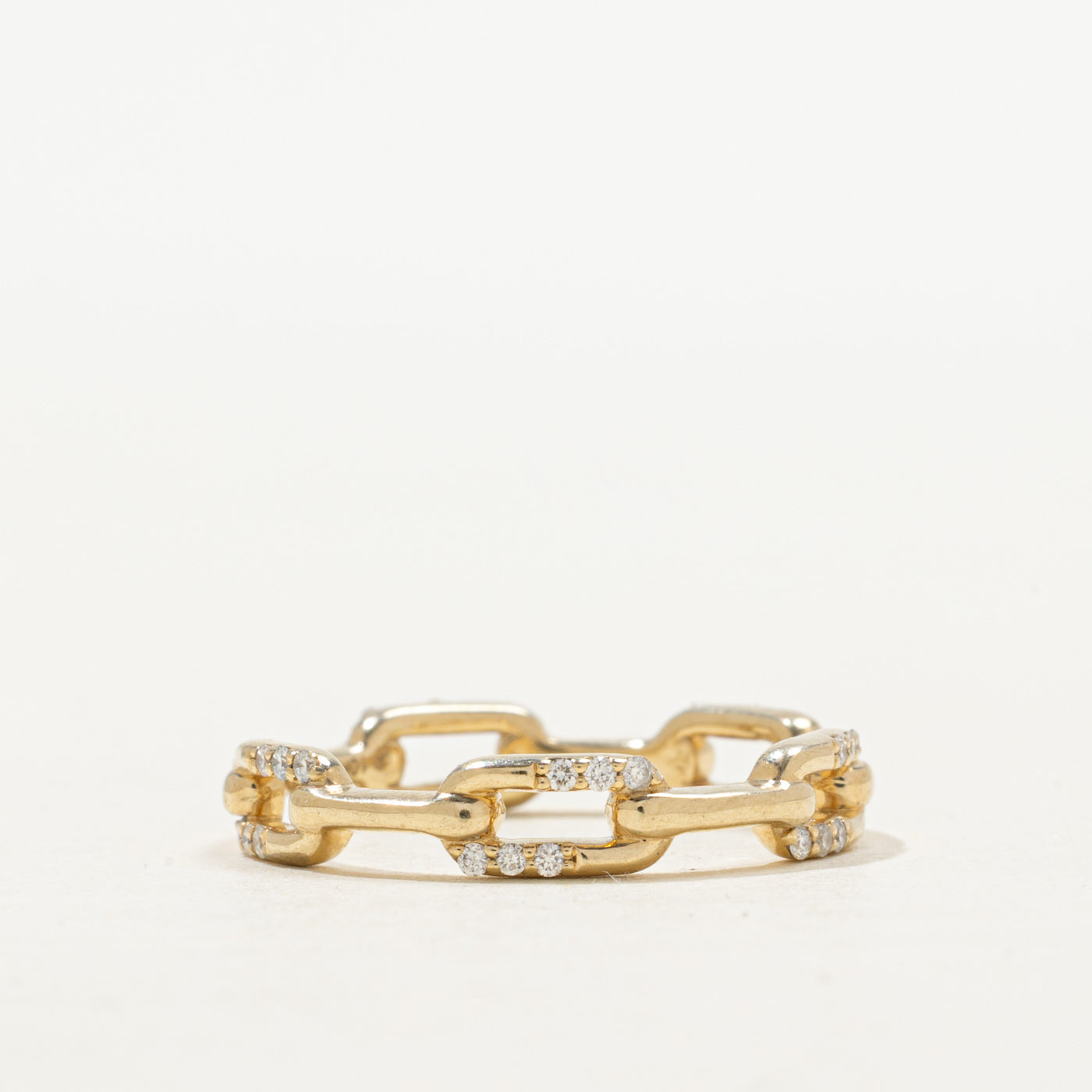 Diamond Accented Chain Ring | 3.85mm | SZ 6.5