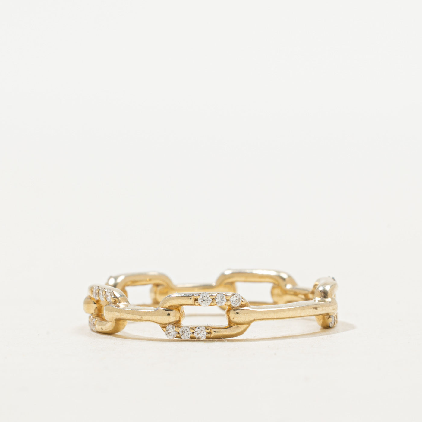 Diamond Accented Chain Ring | 3.85mm | SZ 6.5