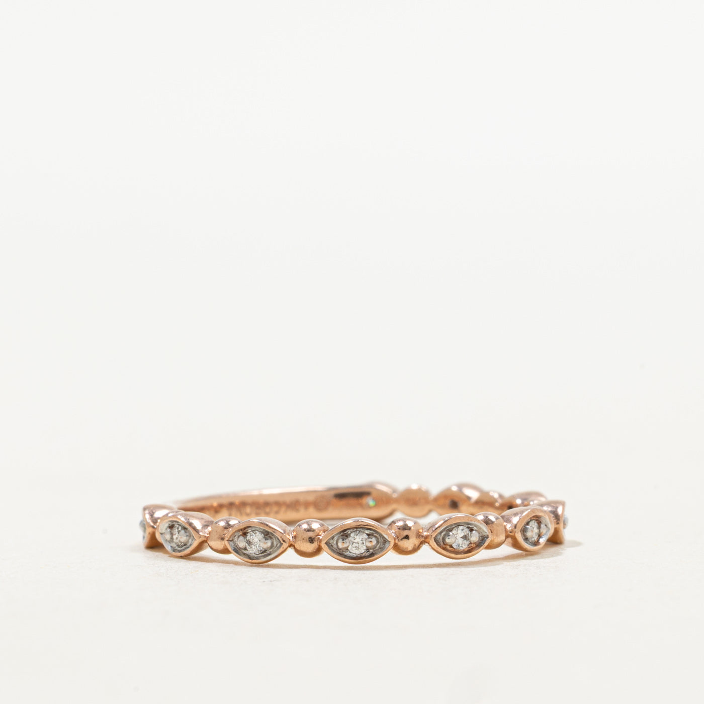 Semi Eternity Diamond Marquise Shaped Band | 2.20mm | SZ 7.0