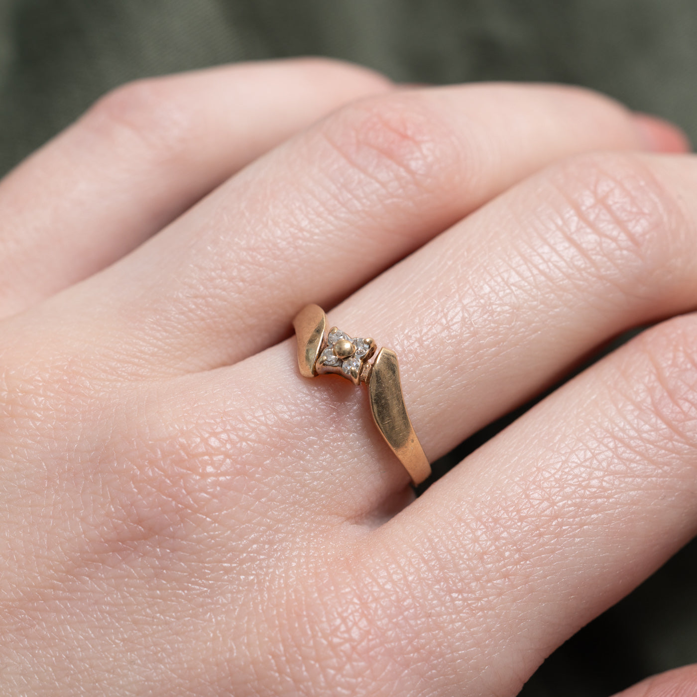 Diamond Cluster Bypass Ring | SZ 6.75