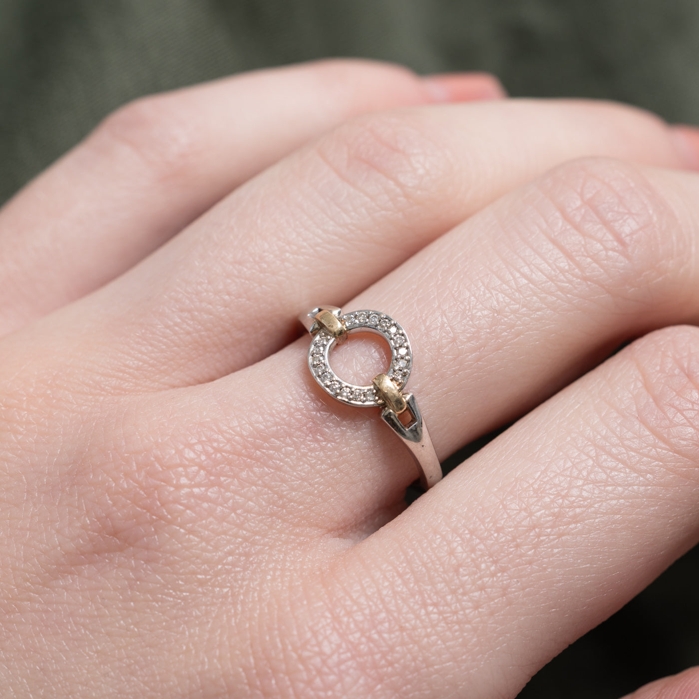 Diamond Cirlce Buckle Ring | SZ 6.25