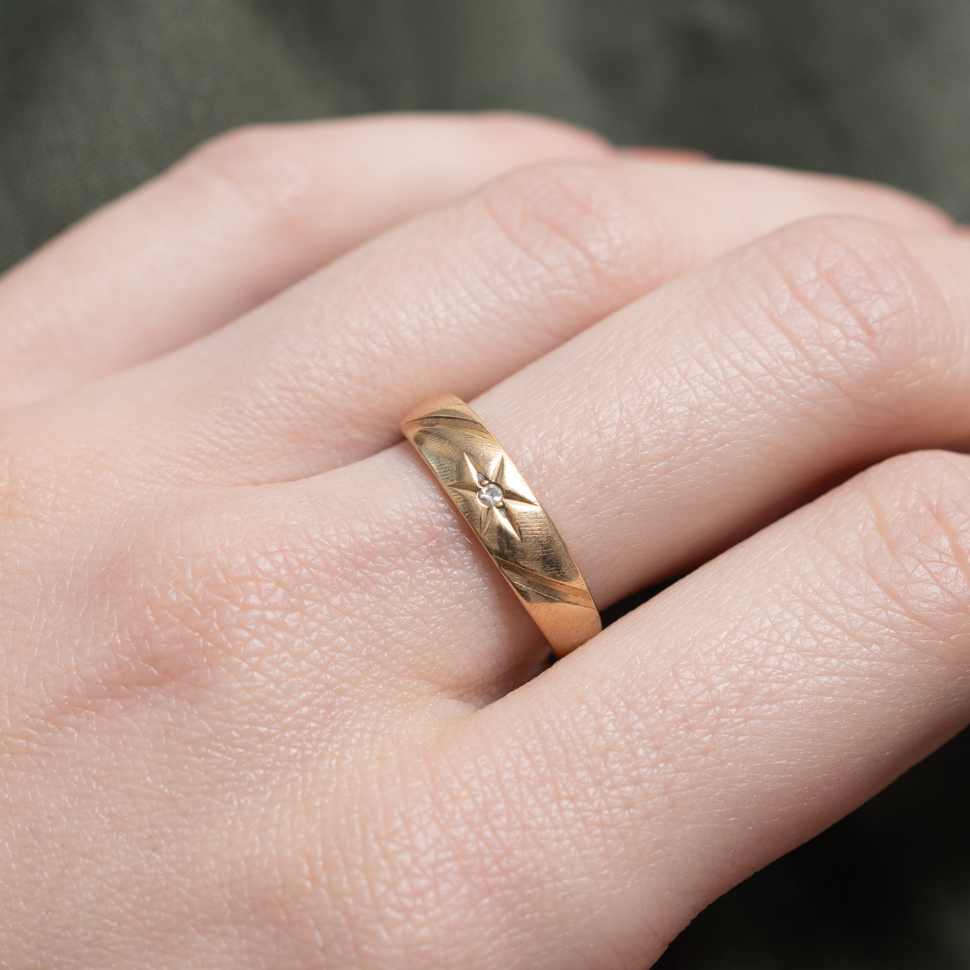 Bague sertie de diamants en forme d'étoile | Taille 6,75