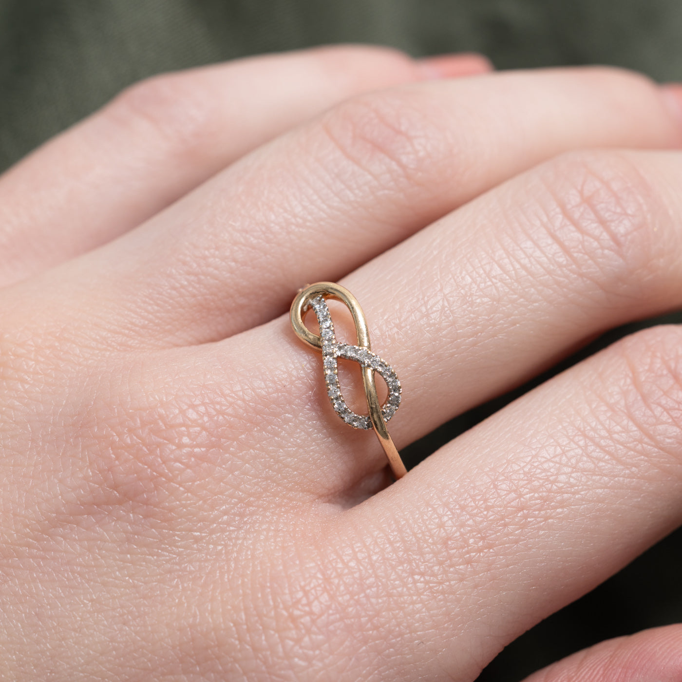 Diamond Infinity Crossover Ring | SZ 7.0