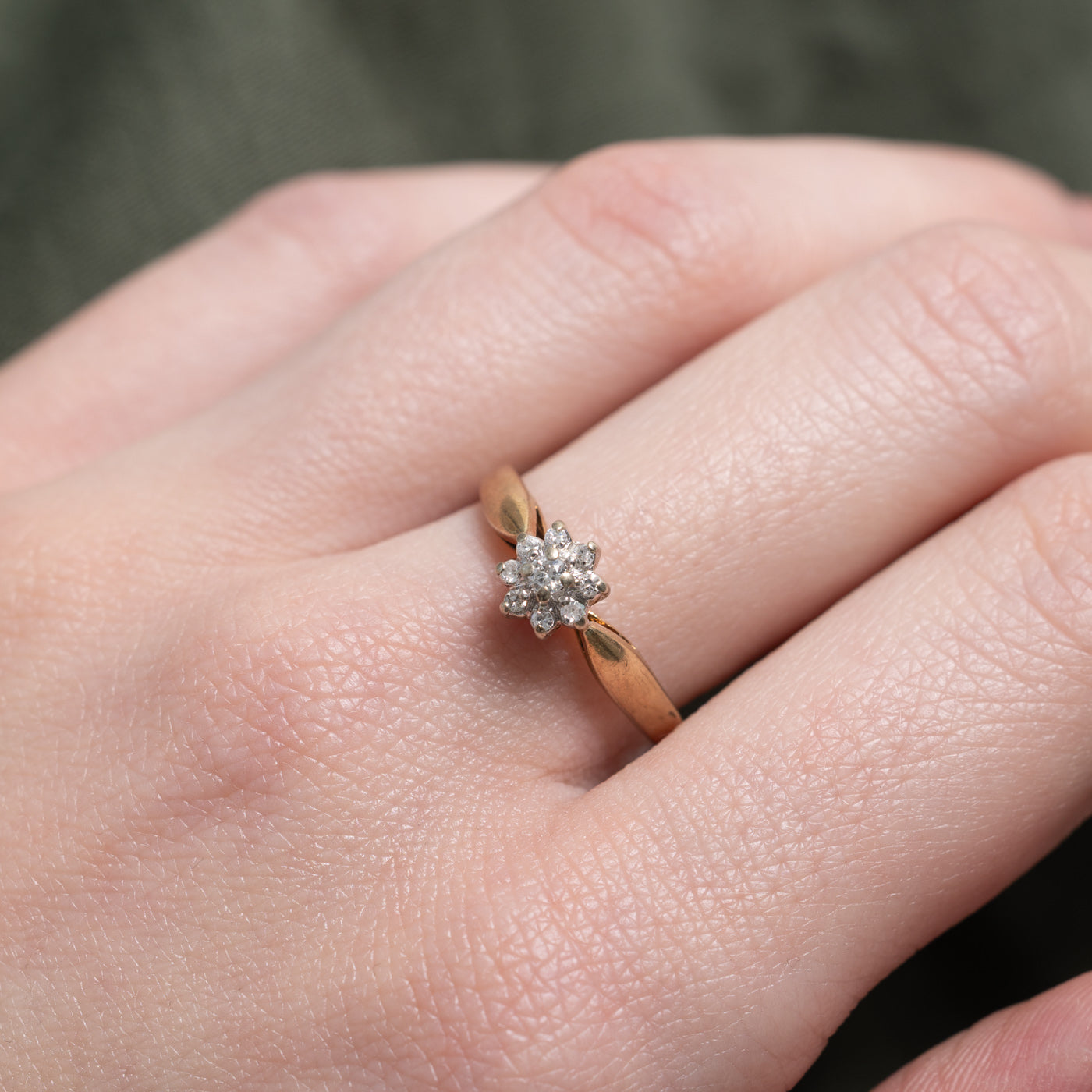 Diamond Petal Cluster Ring | SZ 7.25