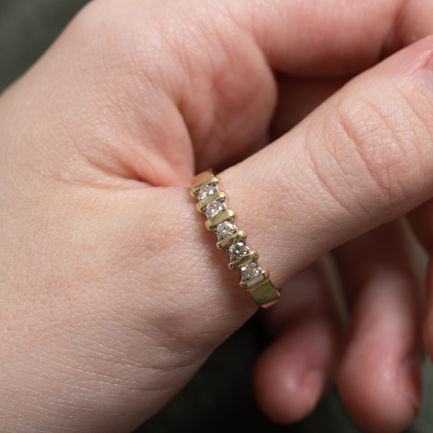 Five Stone Channel Set Diamond Band | 0.28ctw | SZ 9.5