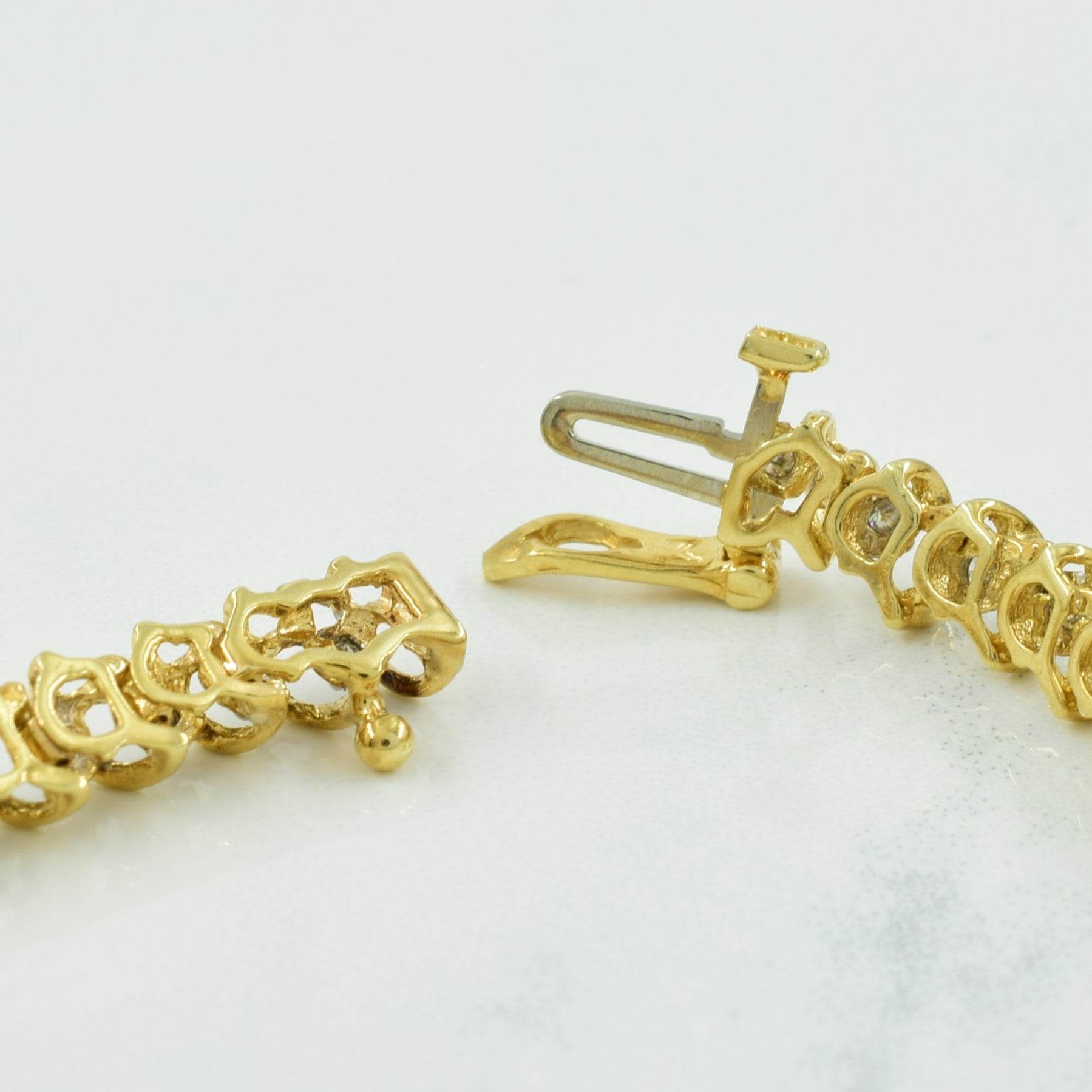 Diamond Tennis 10k Yellow Gold Bracelet | 0.90ctw | 6.75" |