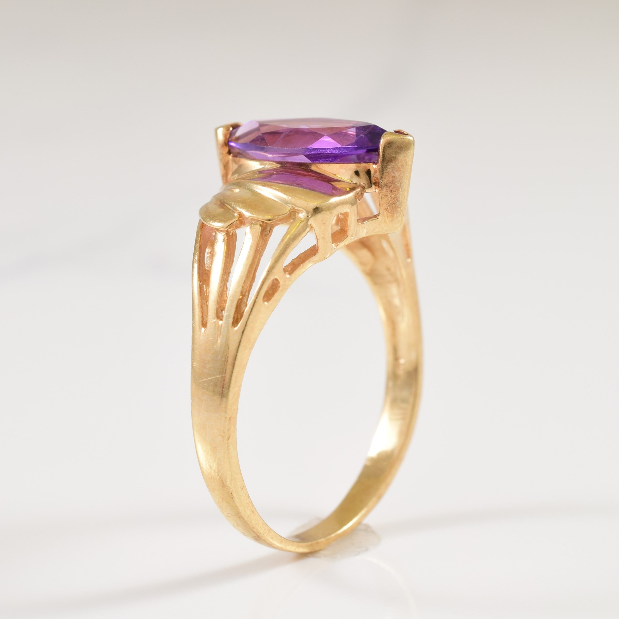 Marquise Amethyst Cocktail Ring | 1.00ct | SZ 7.25 |