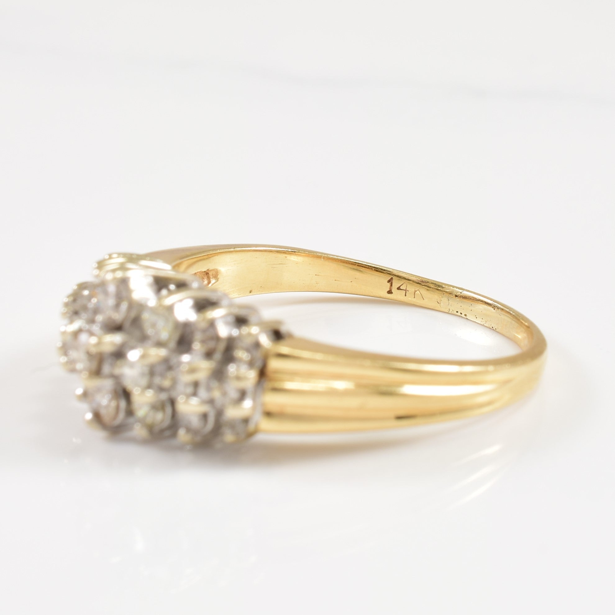 Three Row Diamond Ring | 0.45ctw | SZ 7.5 |
