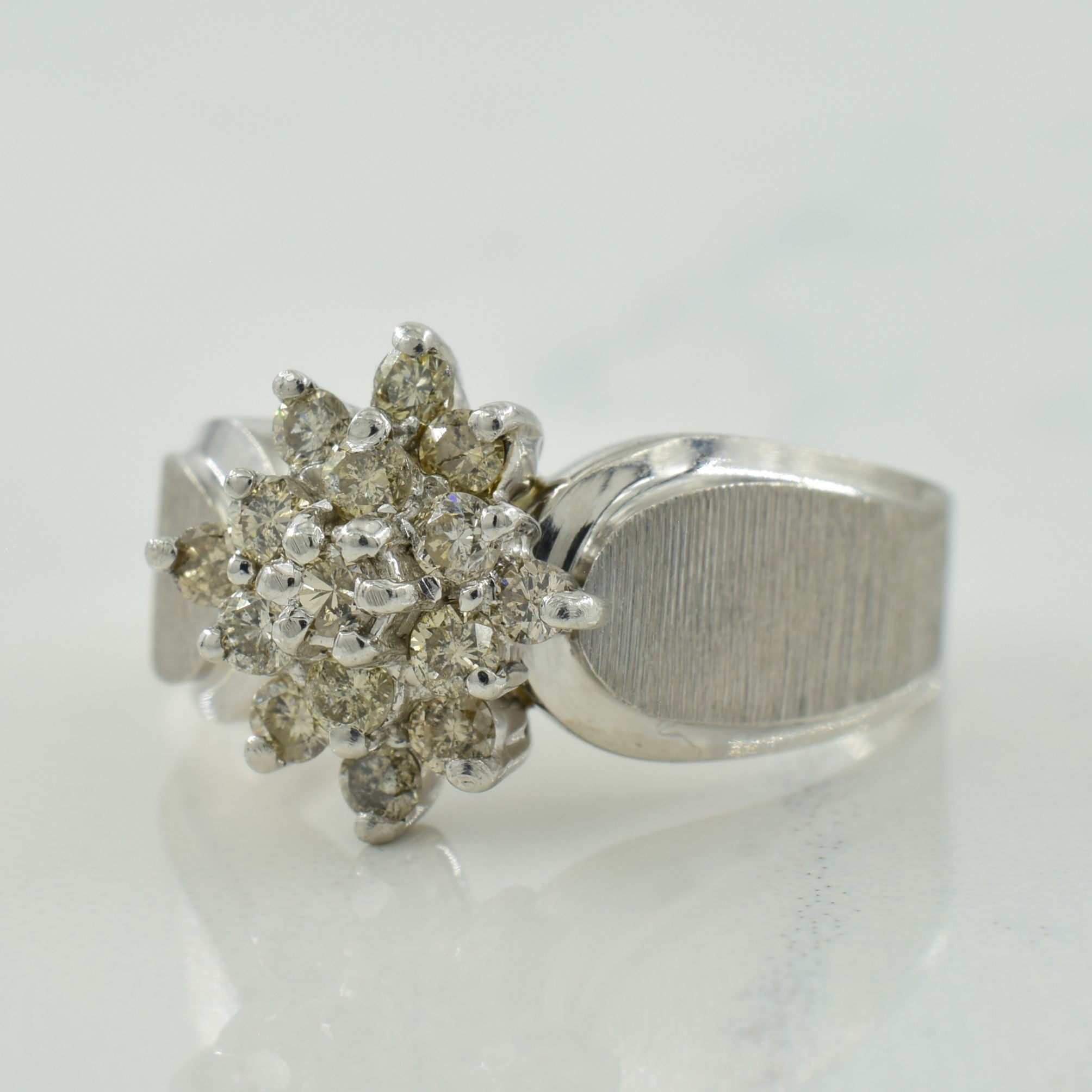 Bague en grappe de diamants coniques | 0,45 ct | Taille 6 |