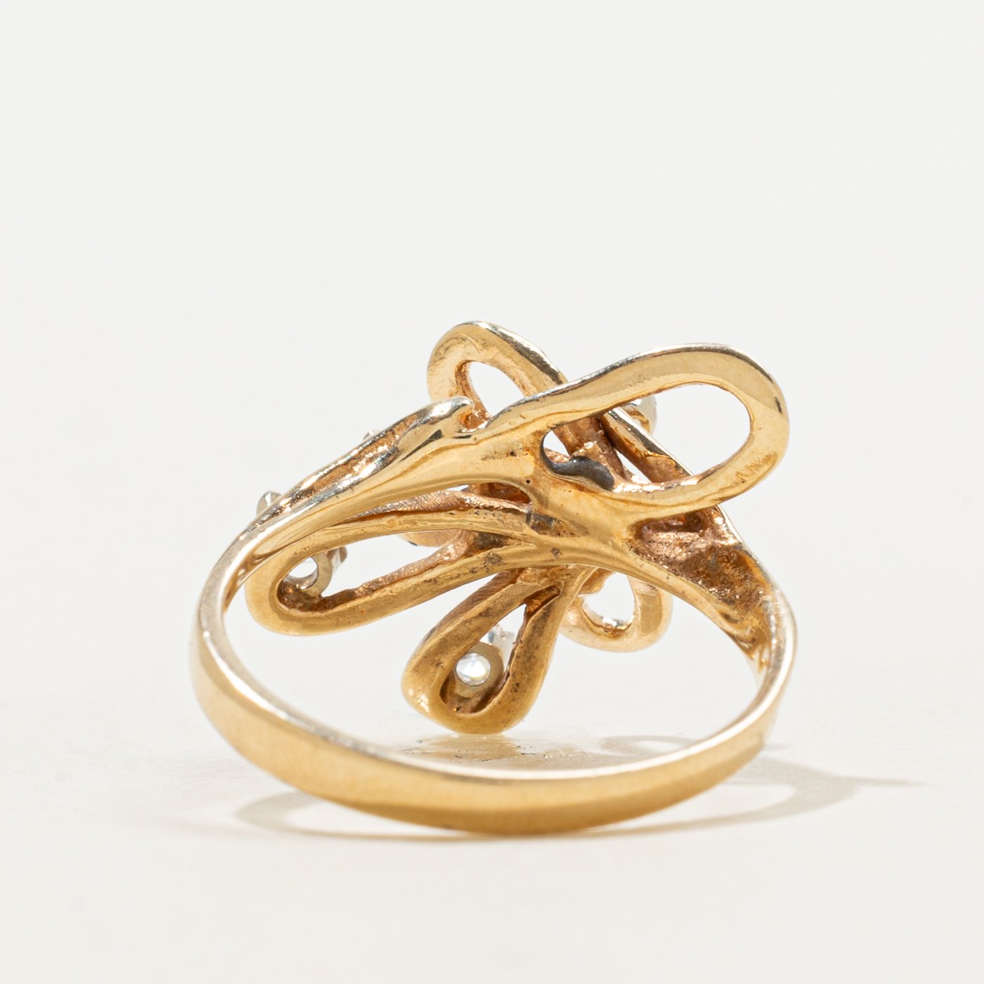14K Ring with Diamond Accents