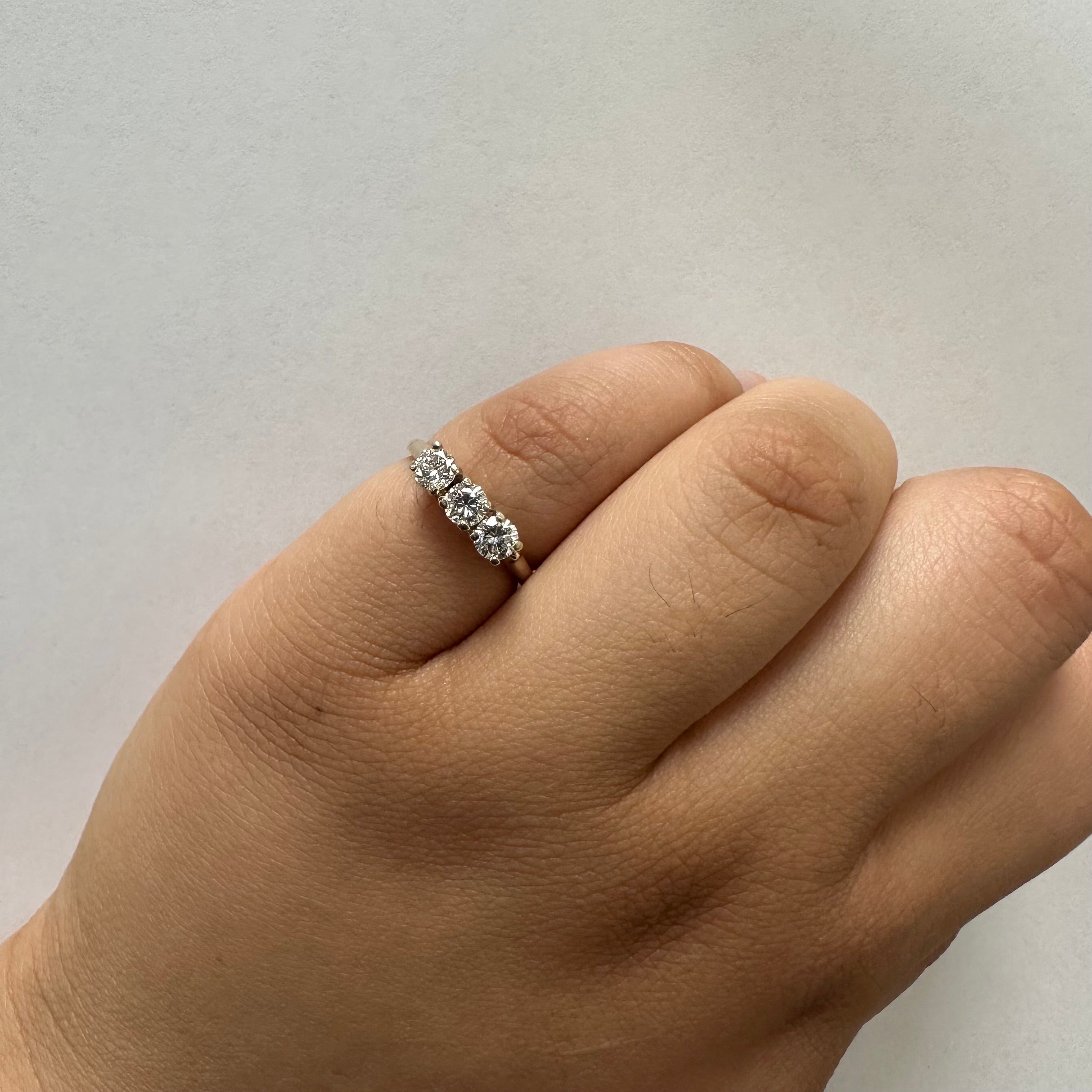 Three Stone Diamond Ring | 0.65ctw | SZ 5.25 |