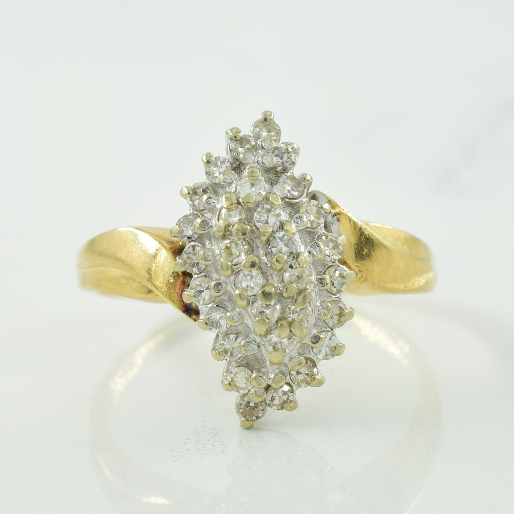 Cluster Diamond Bypass Ring | 0.50ctw | SZ 9.75 |