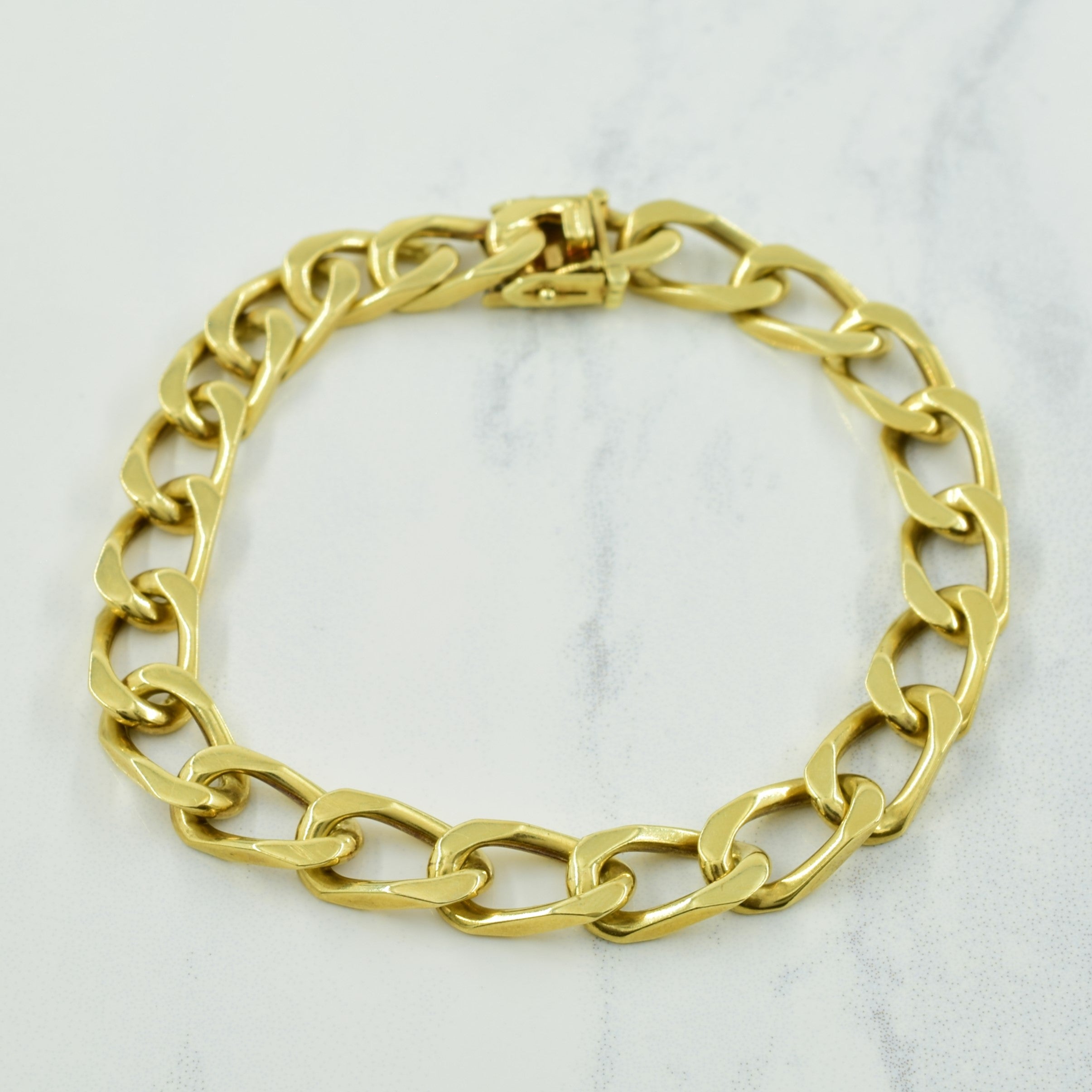14k Yellow Gold Curb Link Bracelet | 7.25" |