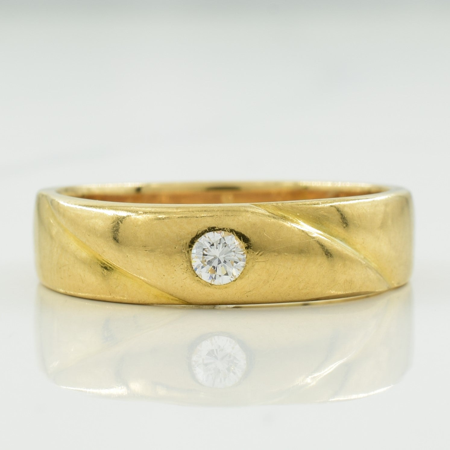 Solitaire Diamond Band | 0.10ct | SZ 10 |