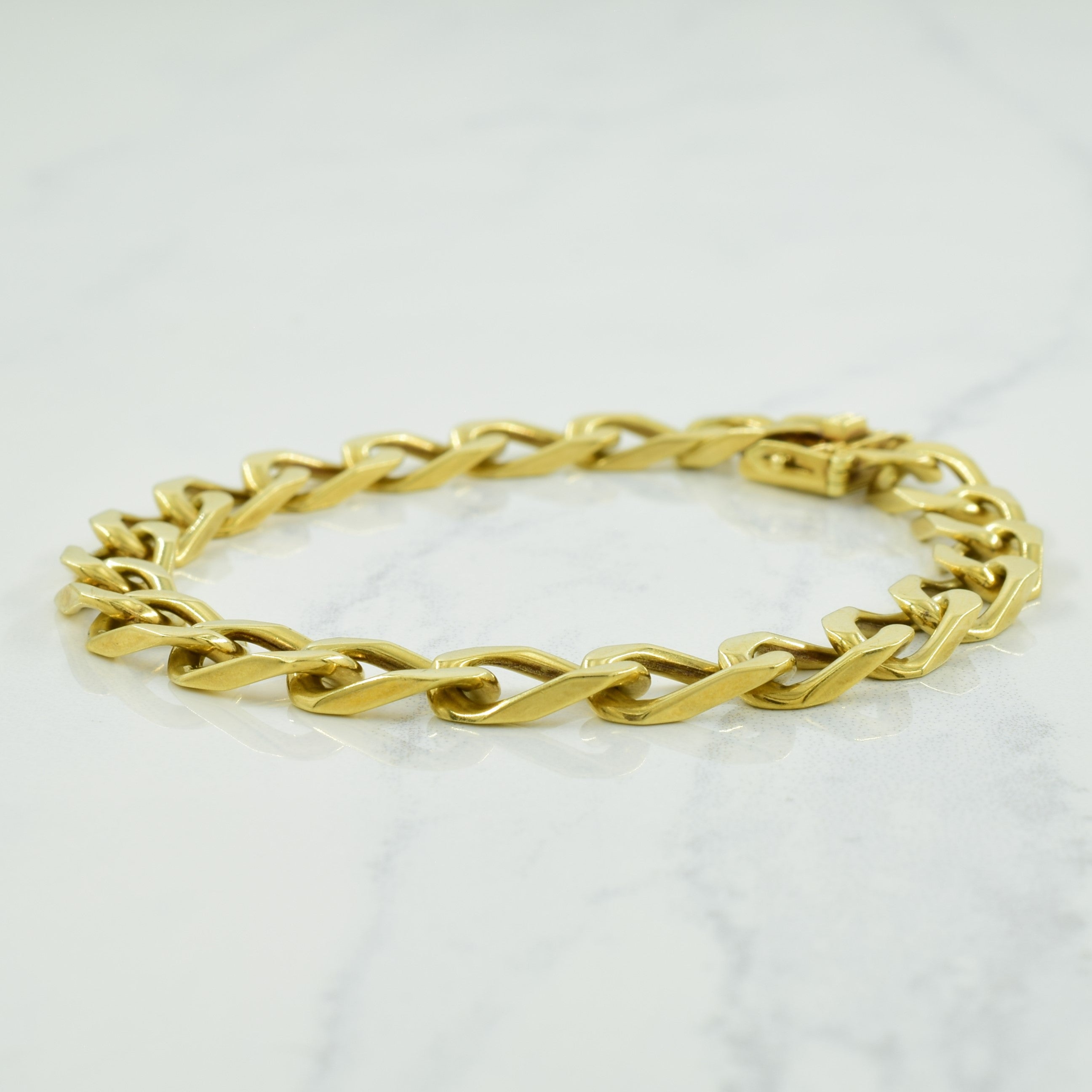 14k Yellow Gold Curb Link Bracelet | 7.25" |