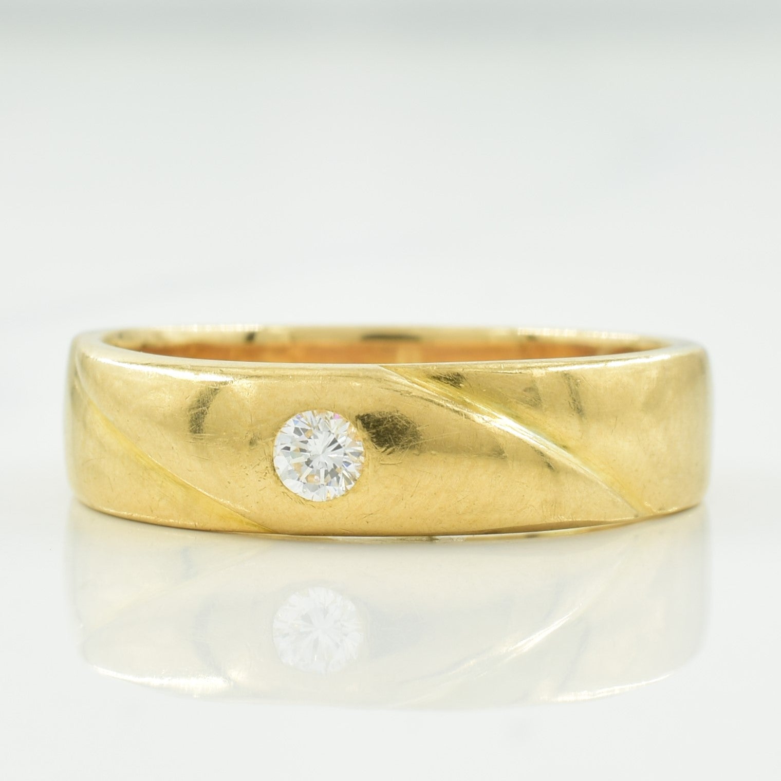 Solitaire Diamond Band | 0.10ct | SZ 10 |