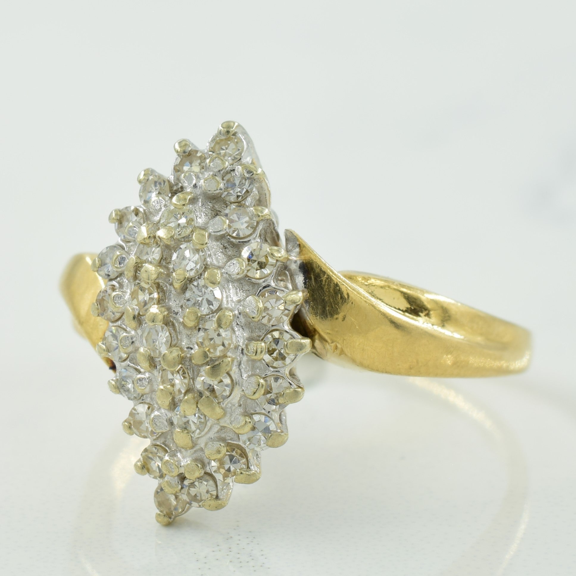 Cluster Diamond Bypass Ring | 0.50ctw | SZ 9.75 |