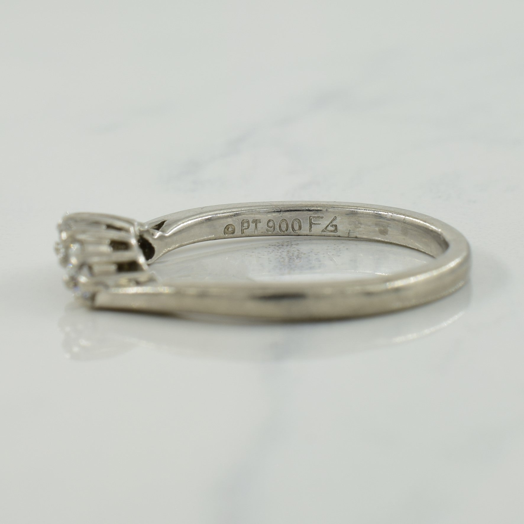 Platinum Diamond Basket Ring | 0.14ctw | SZ 4.25 |
