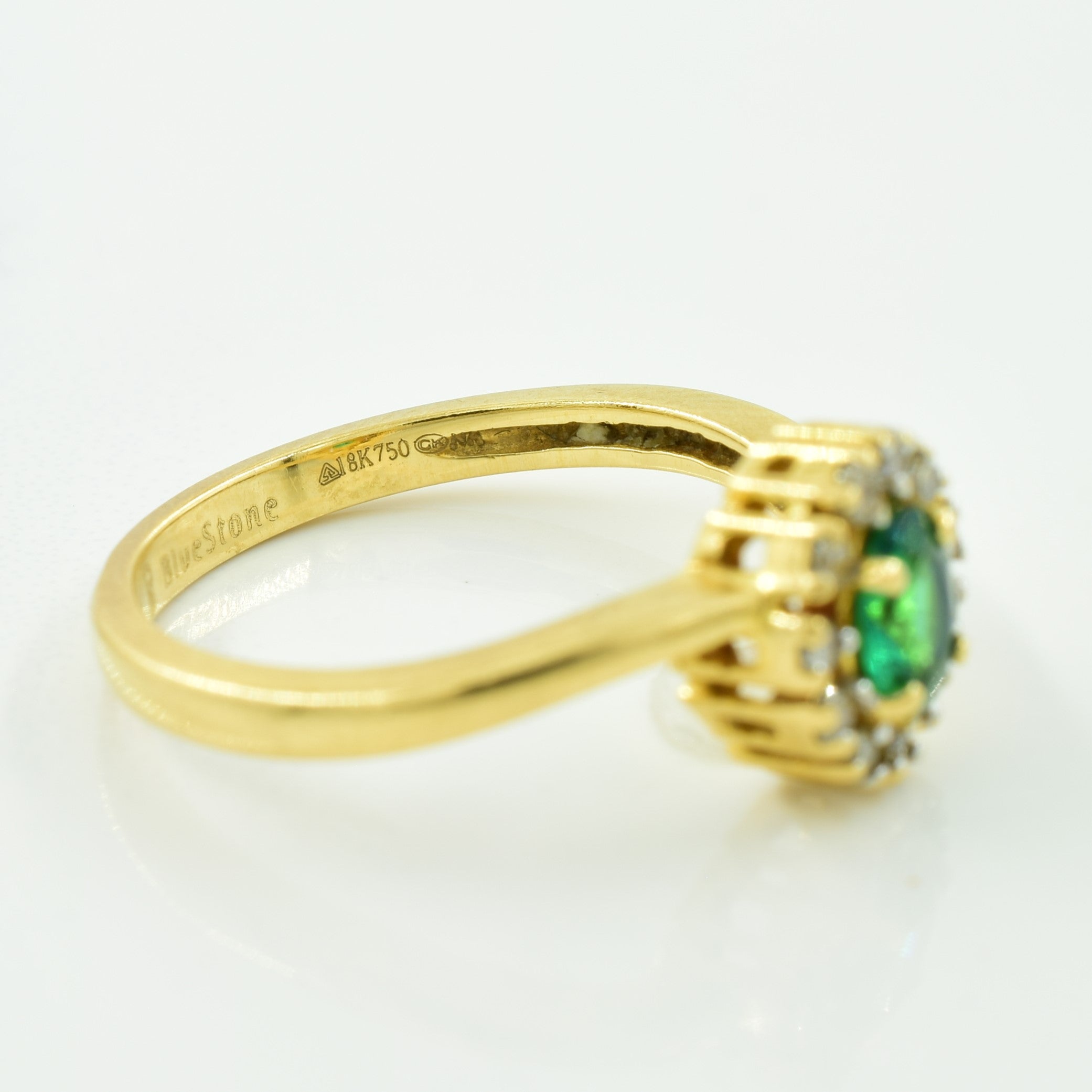 Paste & Diamond Halo Ring | 0.30ct, 0.13ctw | SZ 6 |