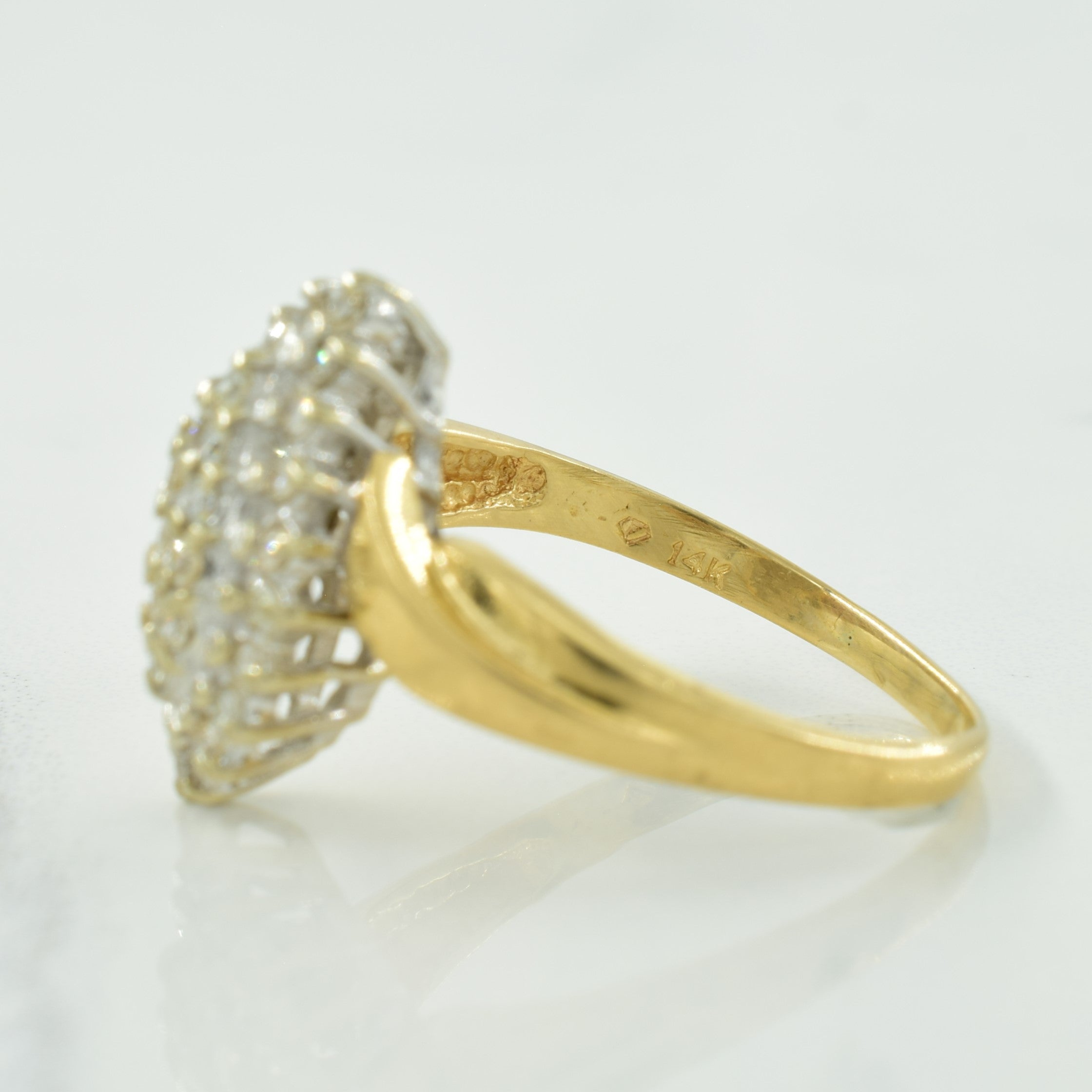 Cluster Diamond Bypass Ring | 0.50ctw | SZ 9.75 |