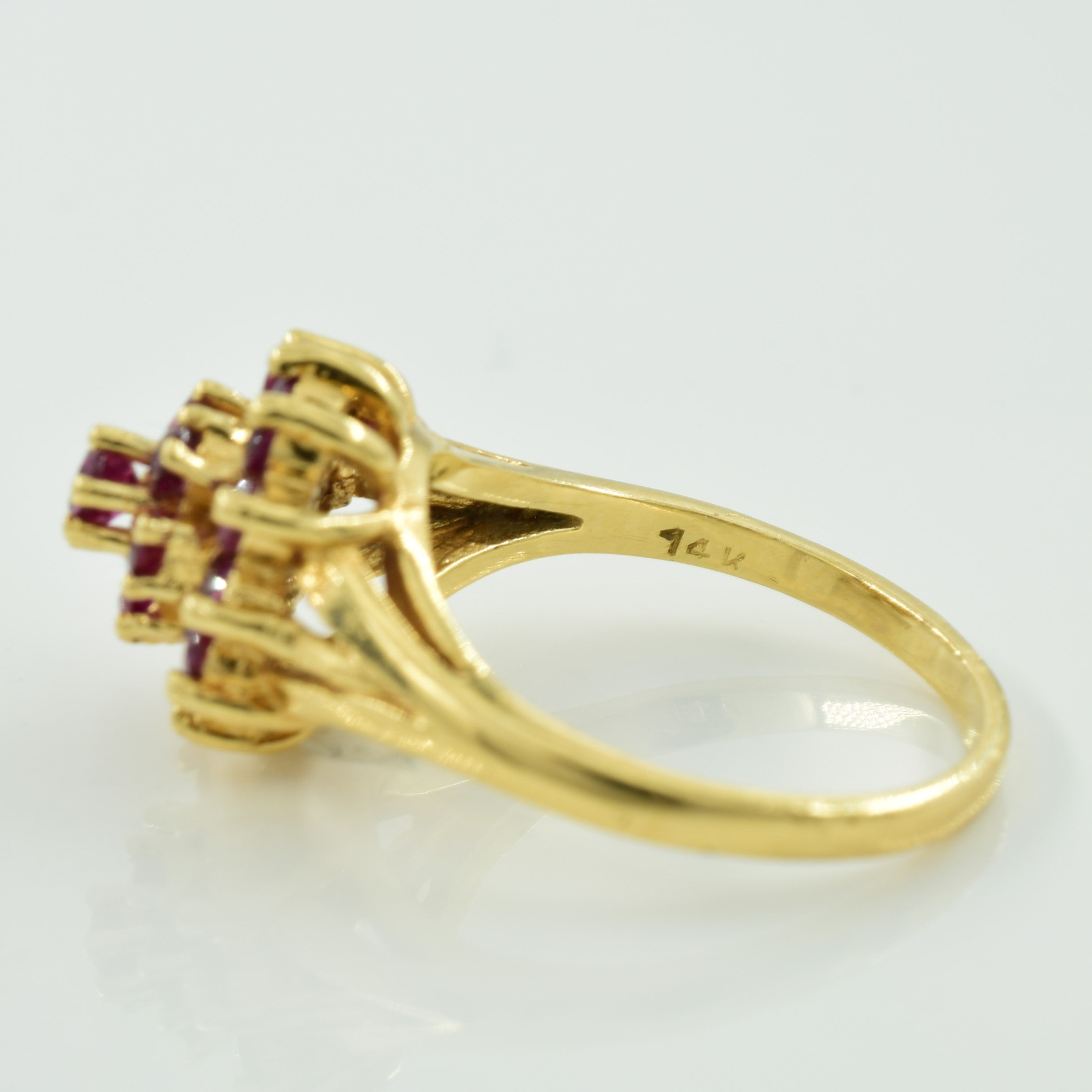 Ruby Cluster Ring | 0.80ctw | SZ 6.5 |