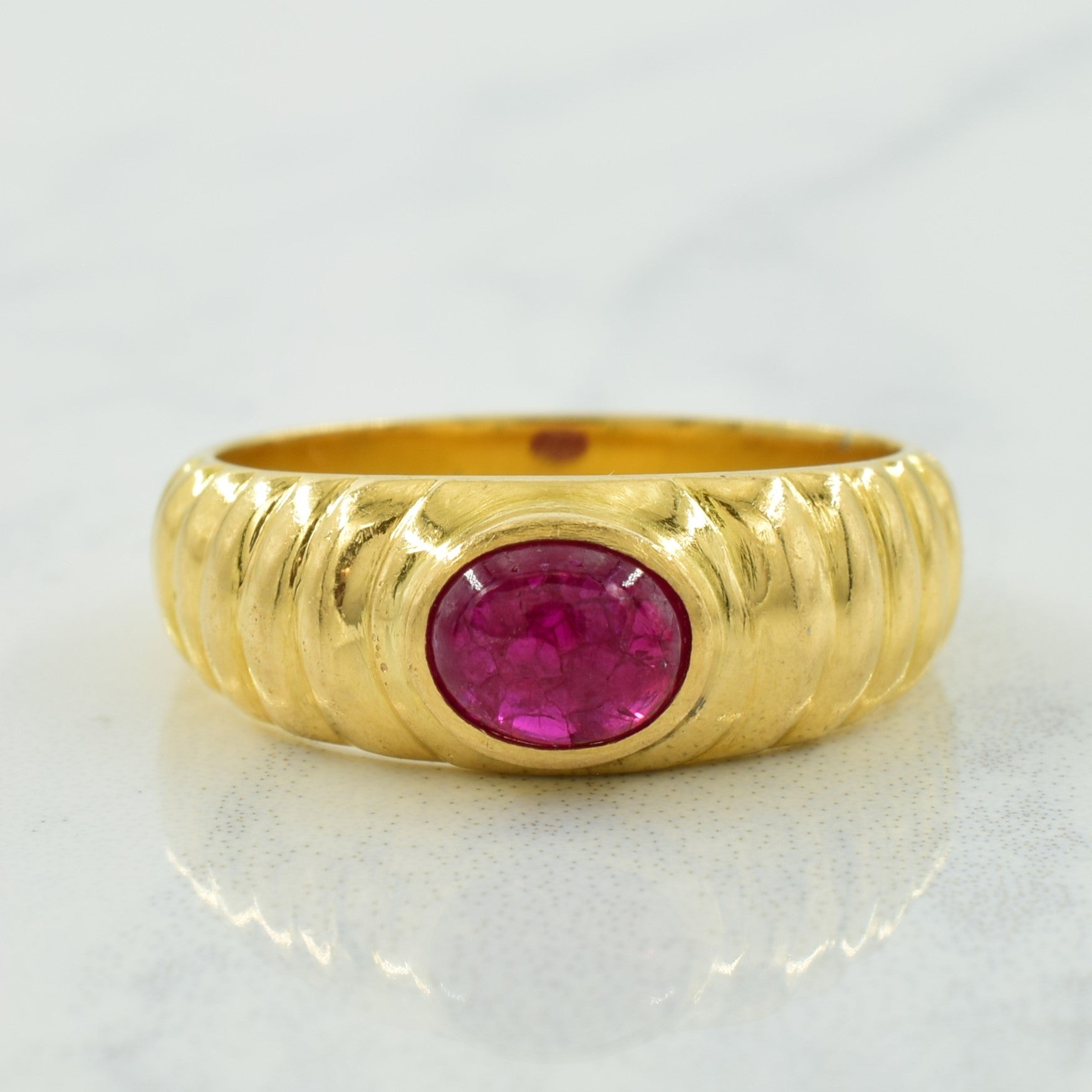 Synthetic Ruby Ring | 0.75ct | SZ 7 |