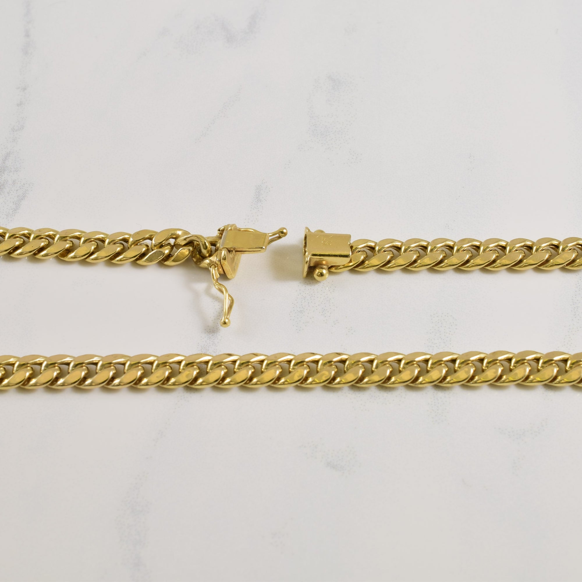 10k Yellow Gold Curb Chain | 28
