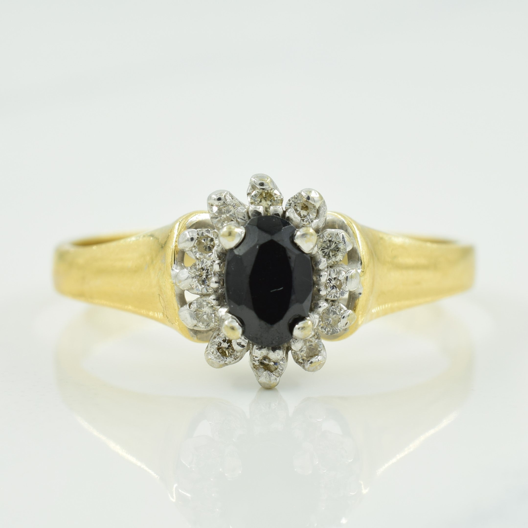 Black Onyx & Diamond Ring | 0.35ct, 0.14ctw | SZ 10.75 |