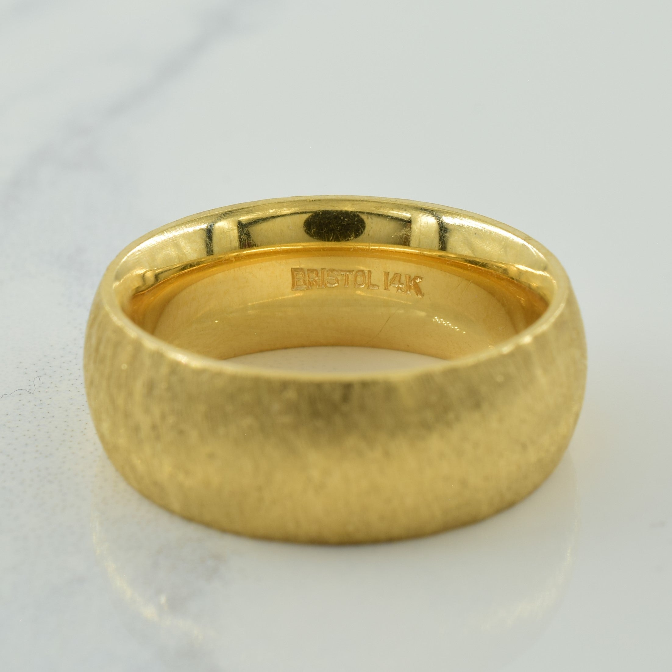14k Yellow Gold Textured Ring | SZ 7.5 |