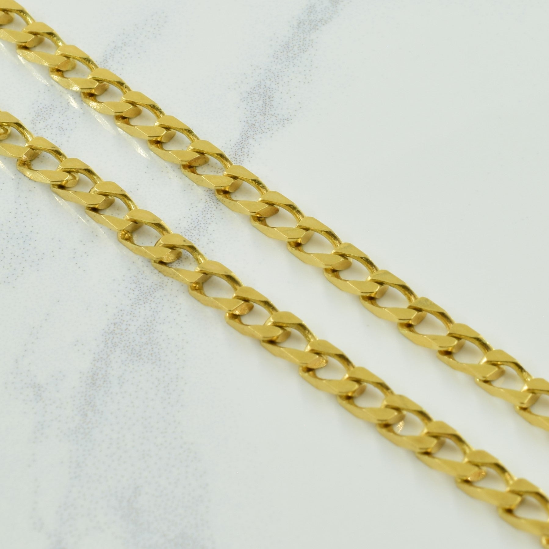18k Yellow Gold Italian Hallmark Cuban Link Chain | 17.75" |
