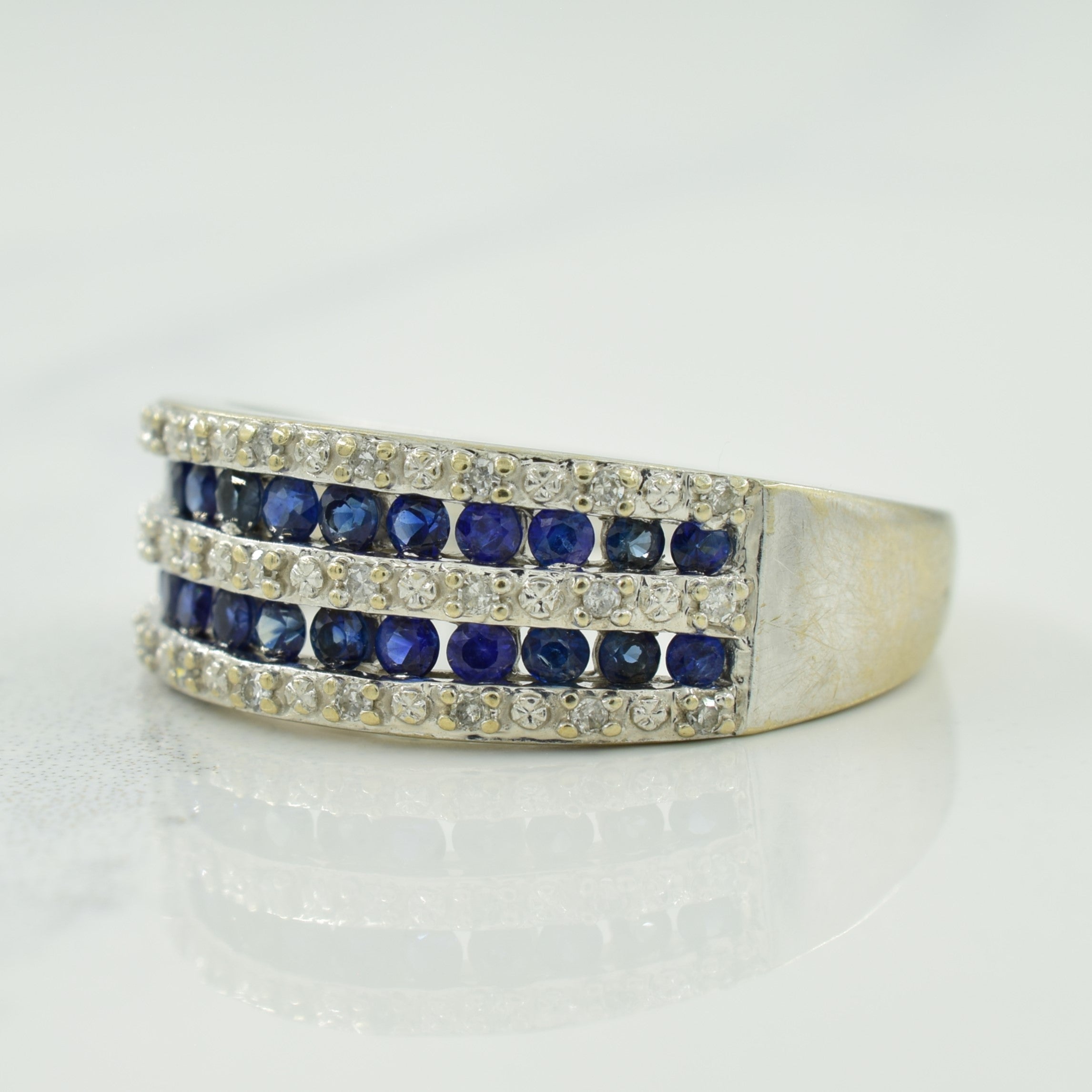 Blue Sapphire & Diamond Ring | 0.60ctw, 0.14ctw | SZ 7.25 |