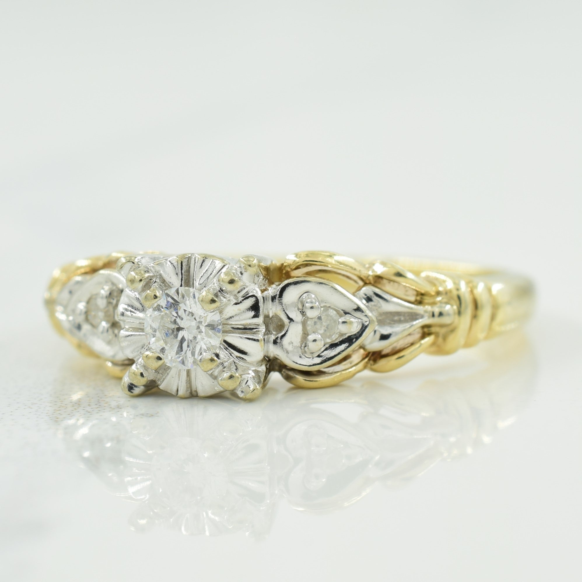 Three Stone Diamond Ring | 0.10ctw | SZ 4.75 |