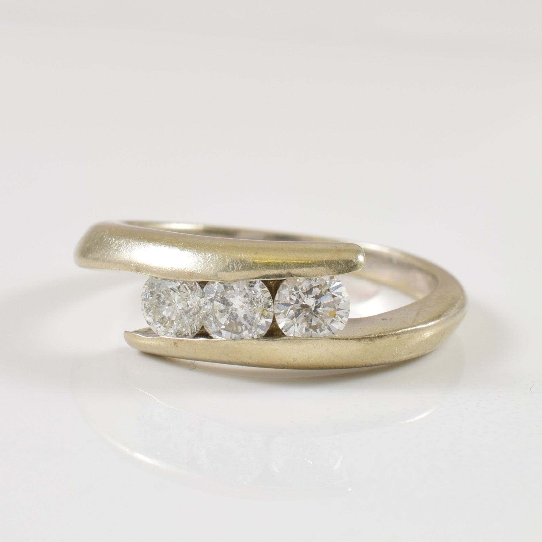 Channel Set Diamond Bypass Ring | 0.50ctw | SZ 5.5 |