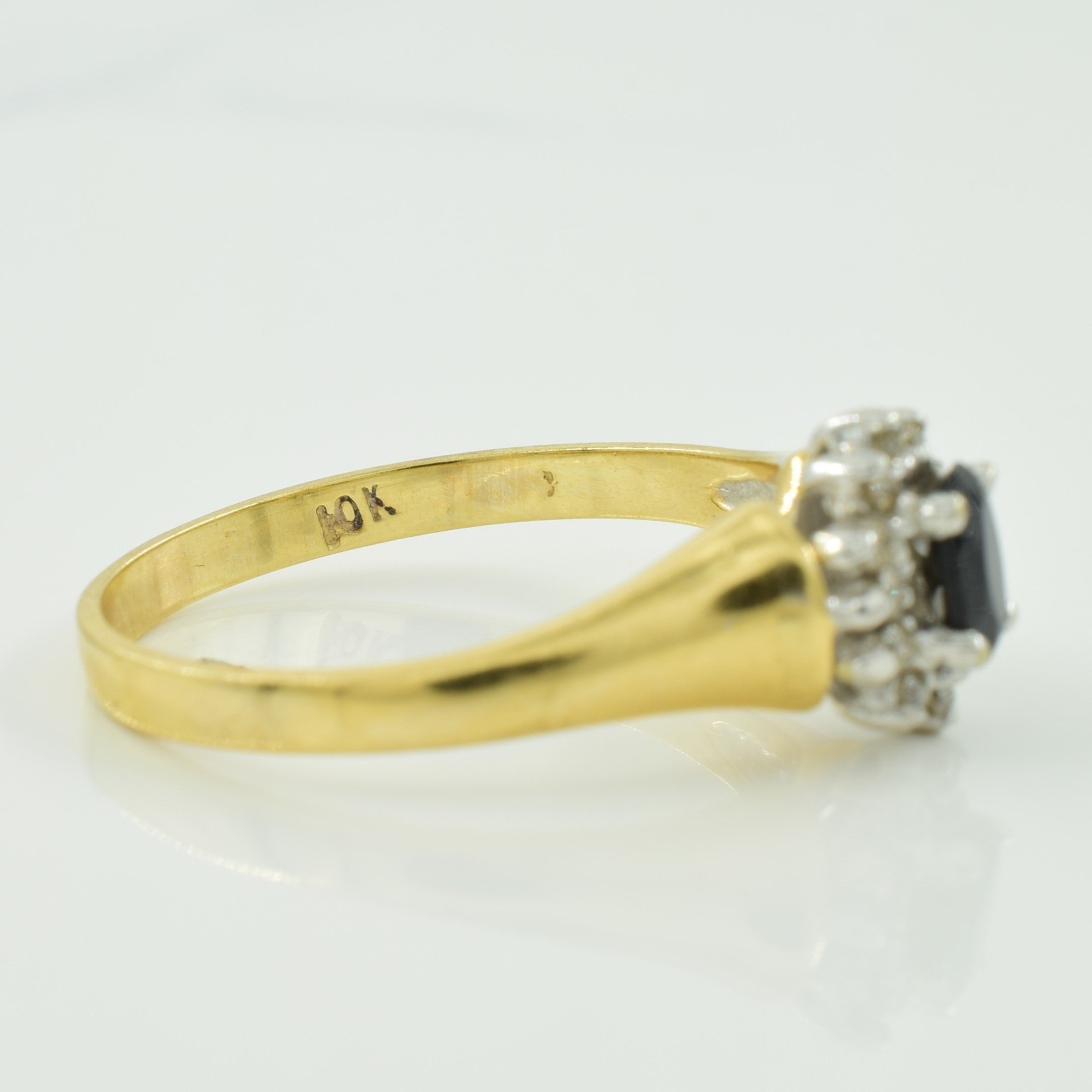 Black Onyx & Diamond Ring | 0.35ct, 0.14ctw | SZ 10.75 |