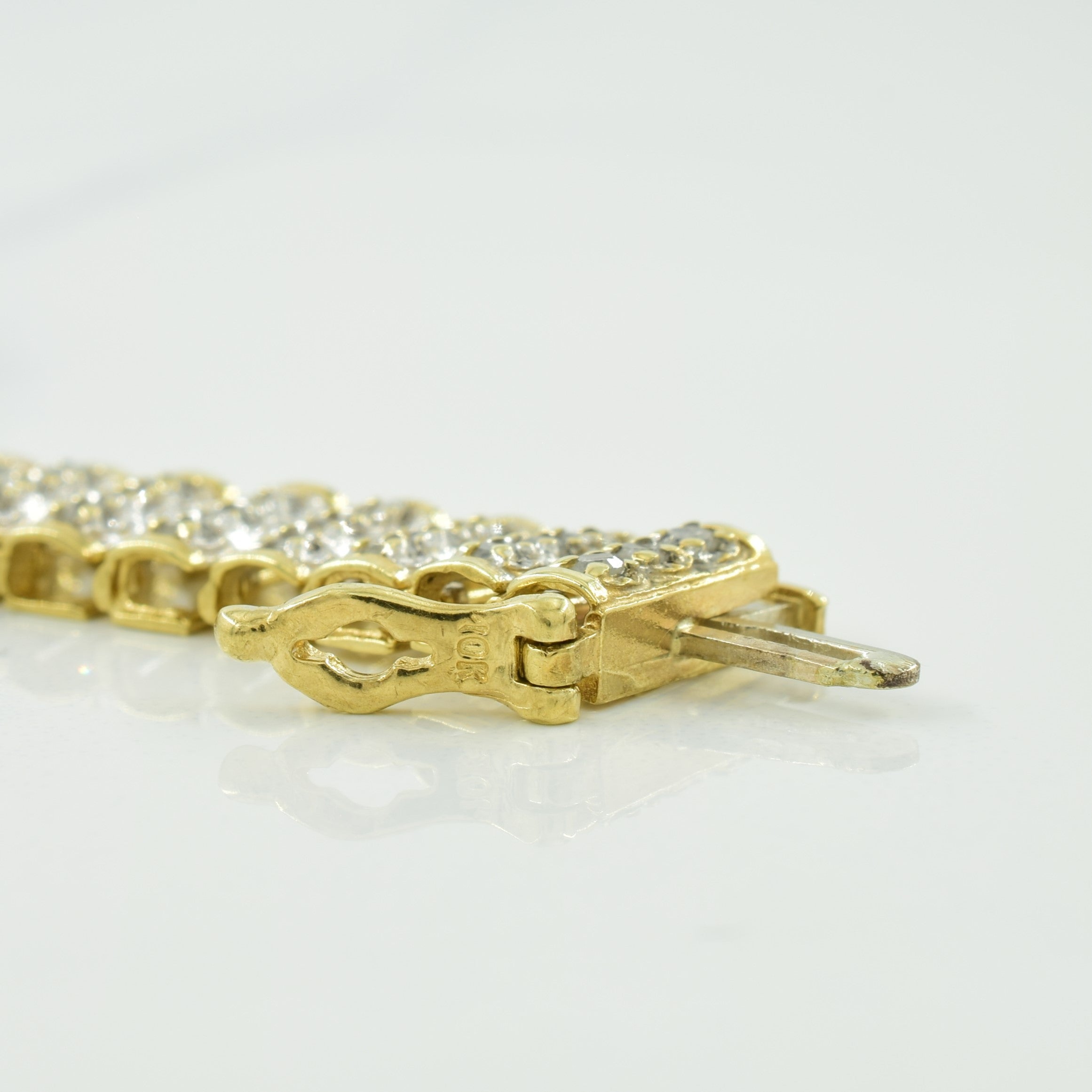 10k Yellow Gold Diamond Bracelet | 2.50ctw | 7.5" |