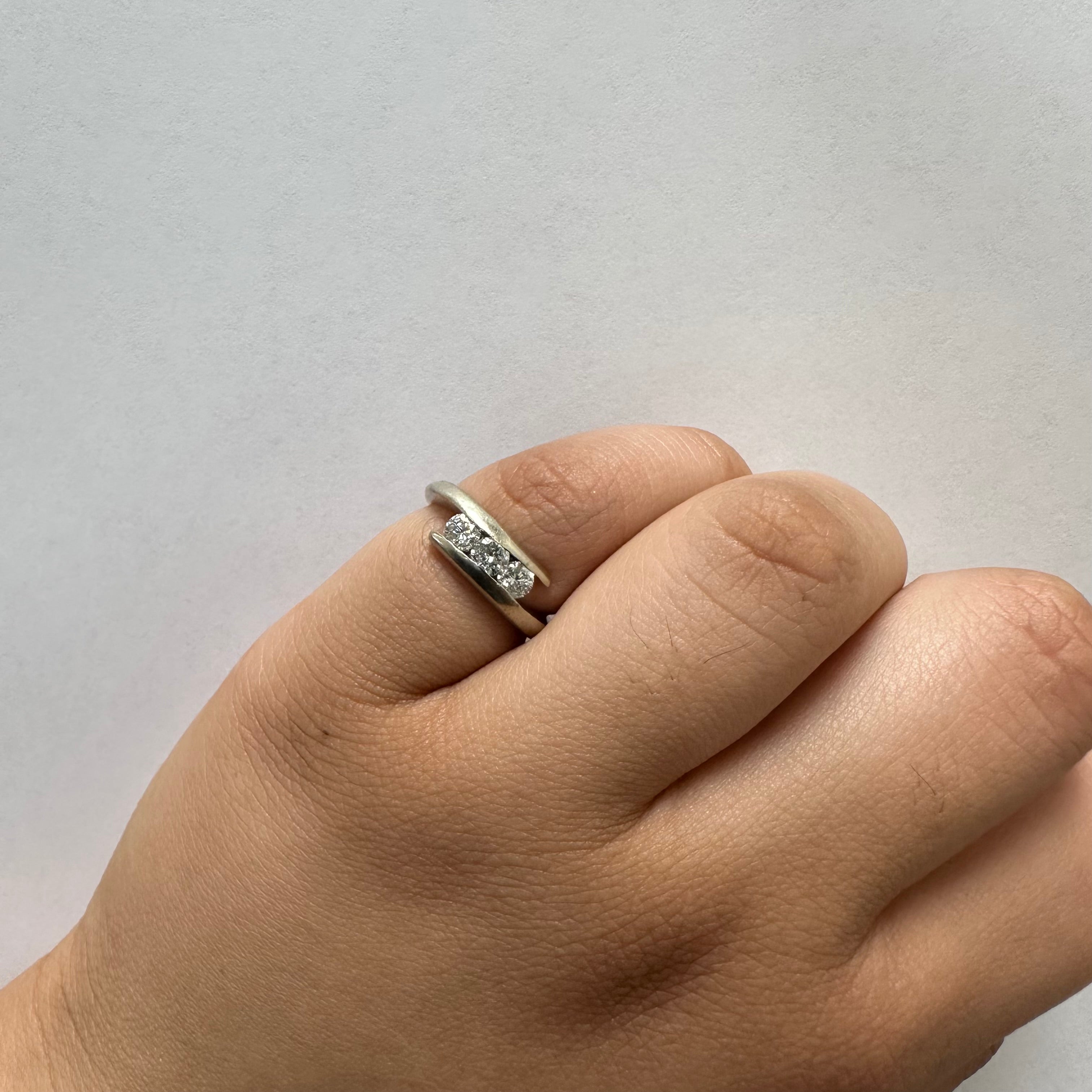 Channel Set Diamond Bypass Ring | 0.50ctw | SZ 5.5 |