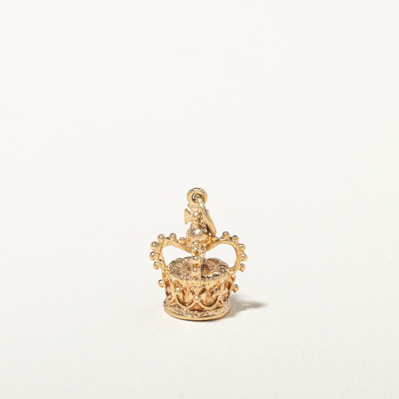 9k Yellow Gold Ornate Crown Charm