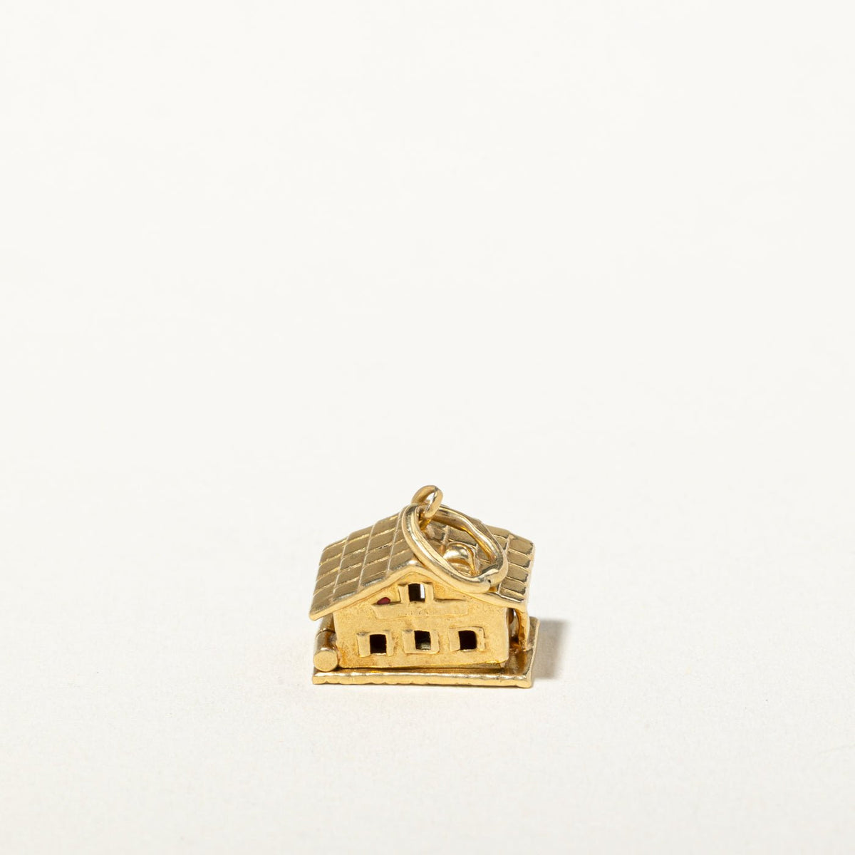 18k Yellow Gold Chalet with Heart Charm