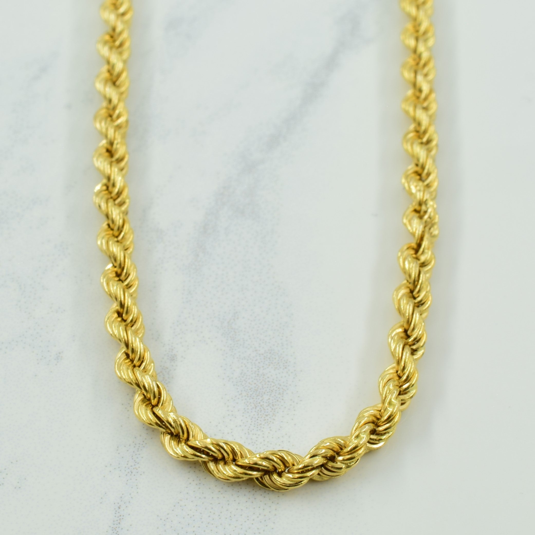 Chaîne corde en or jaune 18 carats | 70,5 cm |