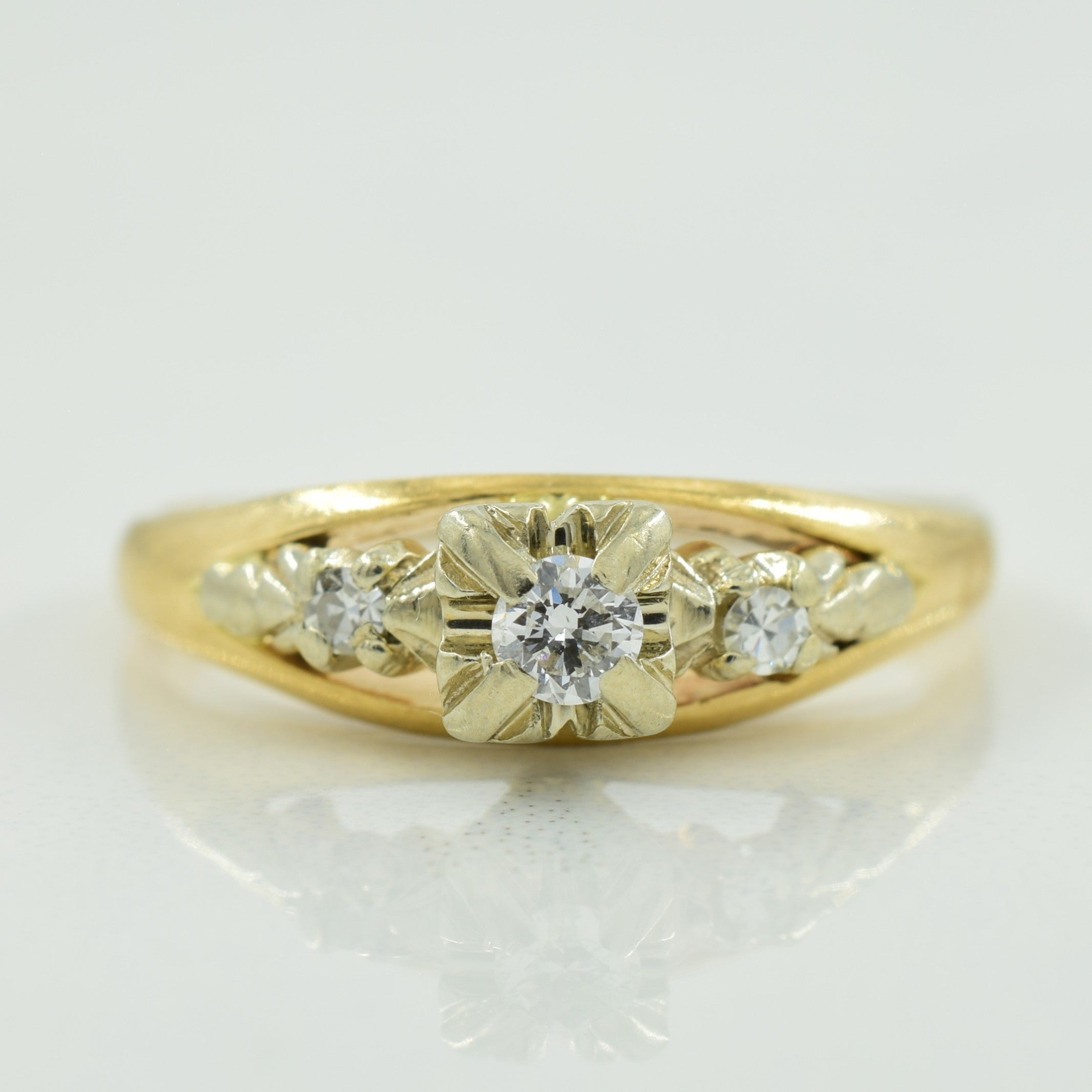 Three Stone Diamond Ring | 0.11ctw | SZ 5.5 |